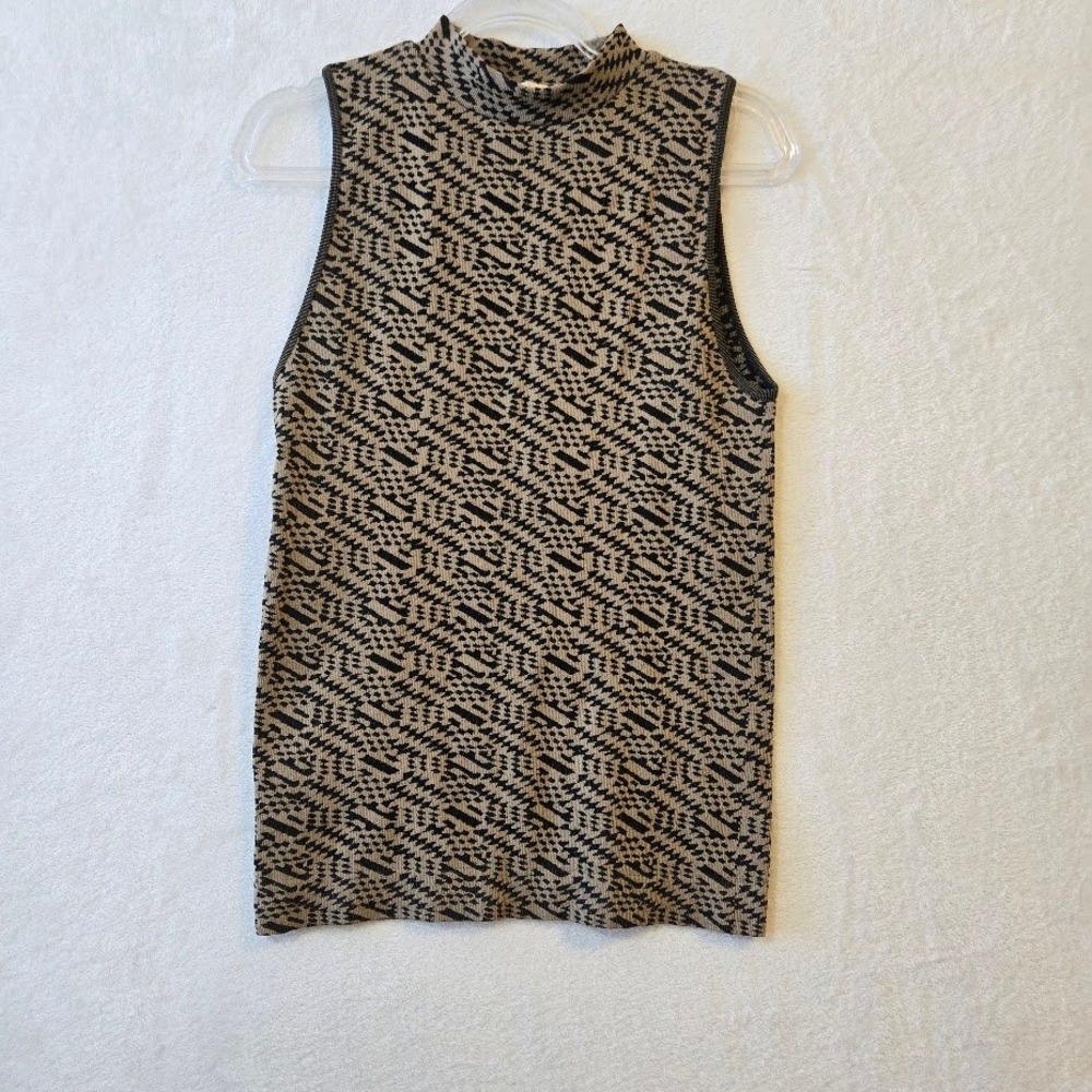 Sugar & Rose‎ Womens Geometric Mock Neck Top Nylon Blend Office 2X/3X - Picture 7 of 7